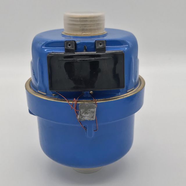 Iso 4064-Messinggehäuse, 15 mm, volumetrischer, flüssigkeitsversiegelter blauer Kaltwasserzähler mit Drehkolben für den Haushalt
